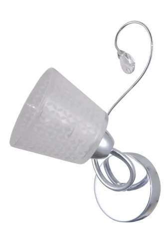 Бра 76057/1W CHROME Natali Kovaltseva белый на 1 лампу, основание хром в стиле классический фото 2